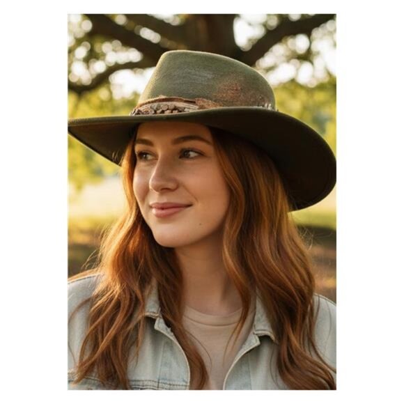 Distress Vintage Shapable Fedora Cowboy Hat
